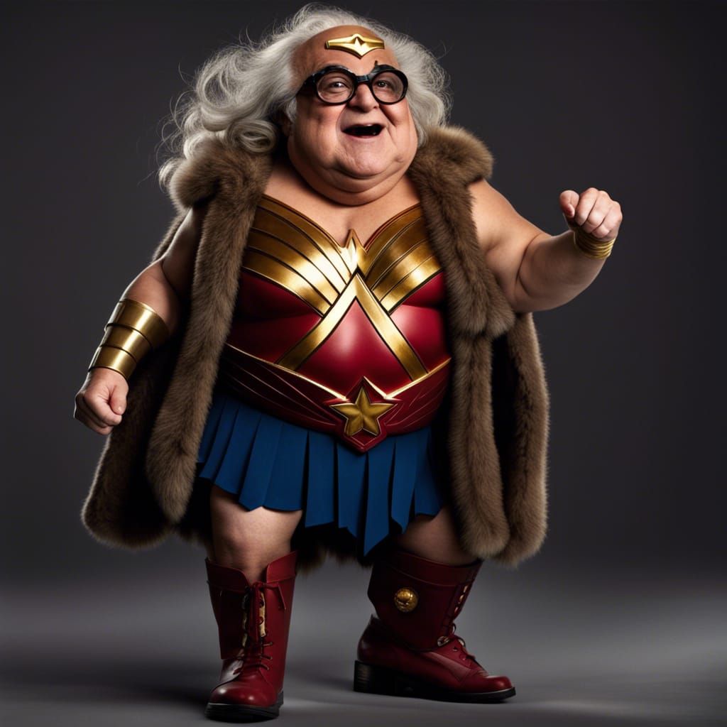 Danny DeVito as Wonder Woman: AI Rendition