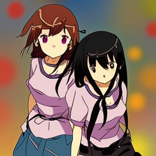 Lesbians in Anime Style by Makoto Shinkai