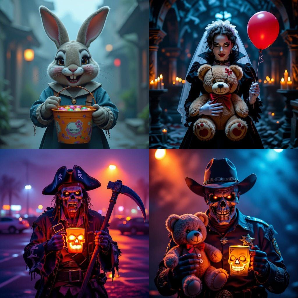 Ultra Realistic Halloween Portrait of a Terrifying Character