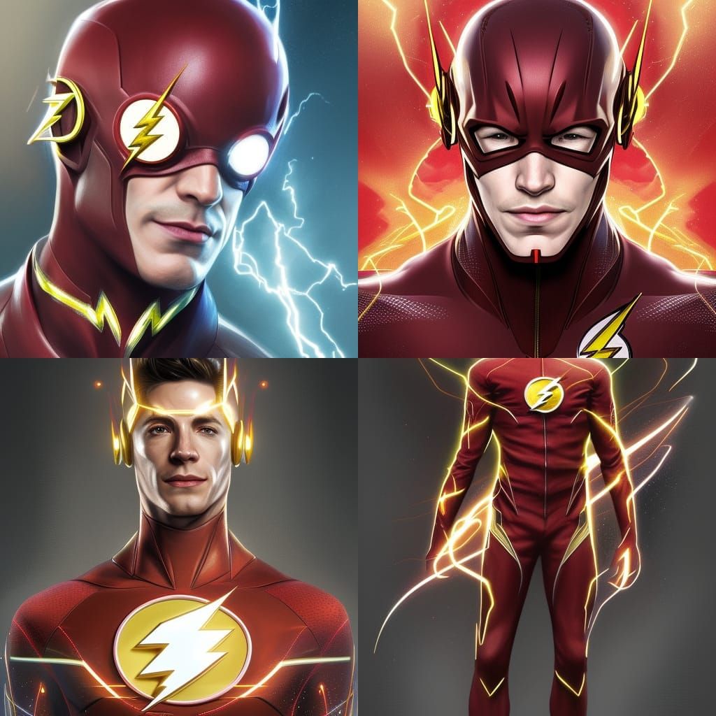 The Flash Portrait in Hyperdetailed Digital Art Style