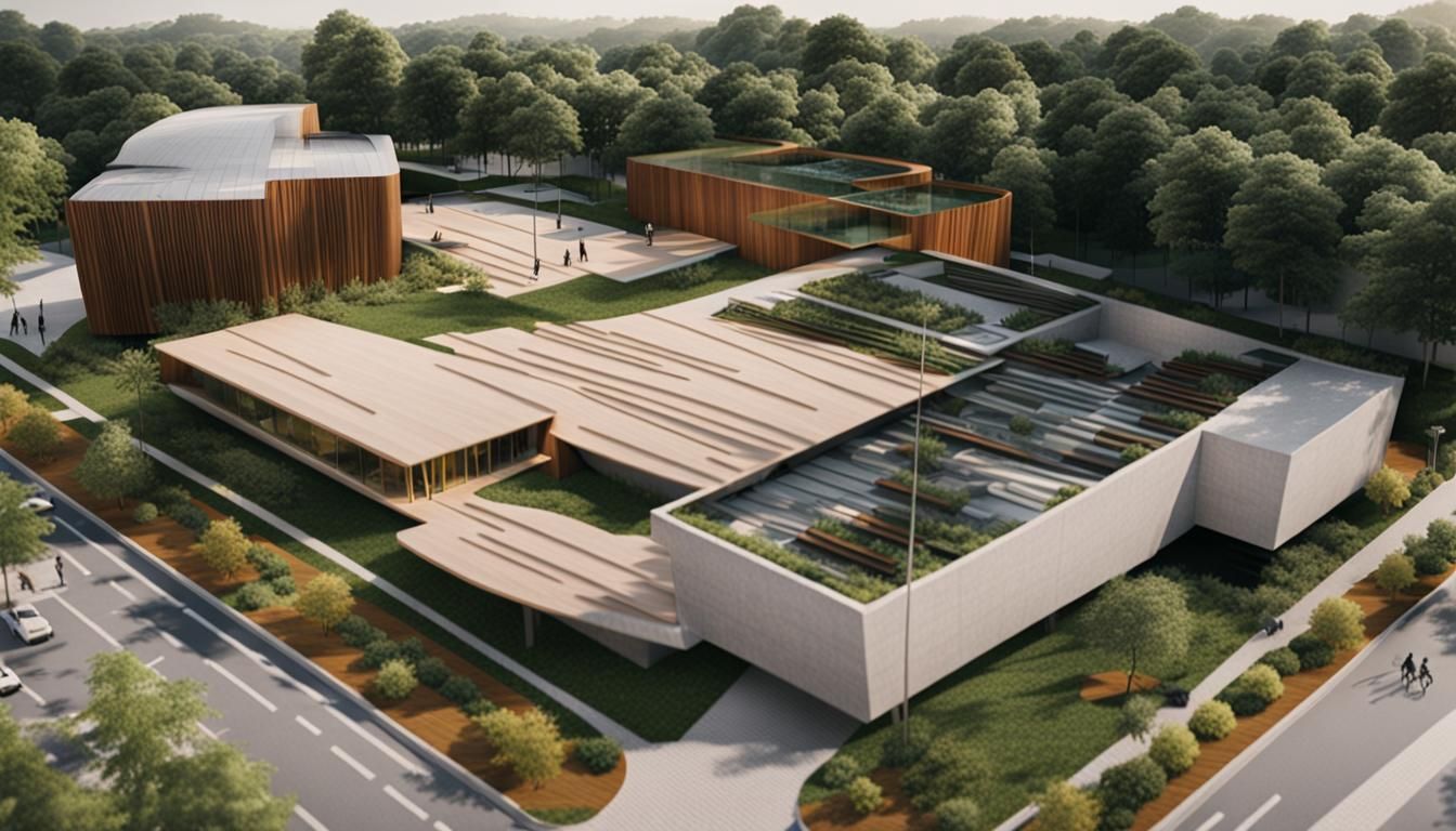 Modern Cultural Hub in Cinematic Architectural Photography