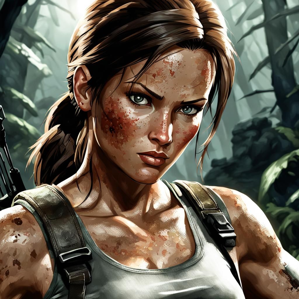 Lara Croft in Tomb Raider Style