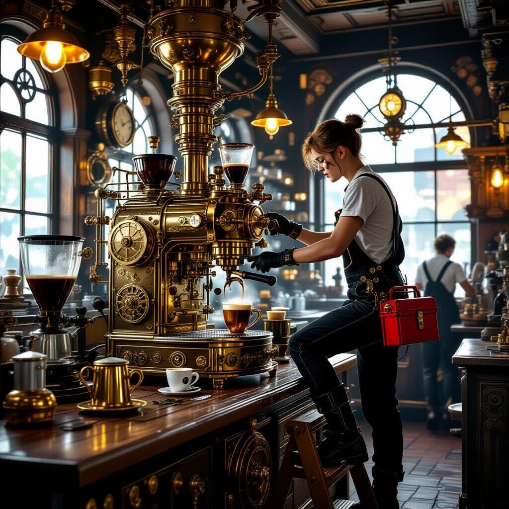 Steampunk Cafe: Magical Machines and Mechanic's Touch