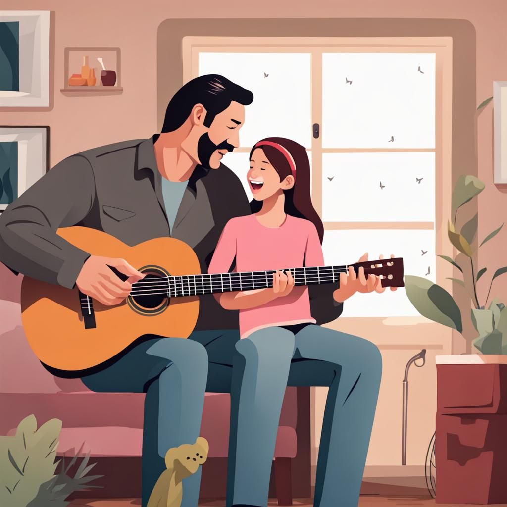 Father and Daughter Share Musical Moment
