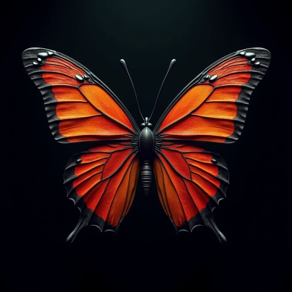 <lora:Crimson:1.0>Leather Butterfly, Volumetric Lighting, 16...