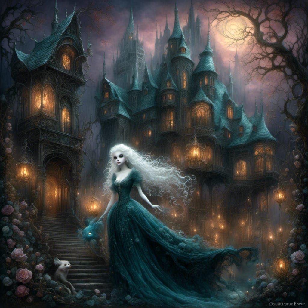 Ethereal Dark Whimsy: An AI-Generated Dreamscape