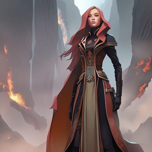 Surreal Portrait: Air, Magnetism, and Space in Cyberpunk Sty...