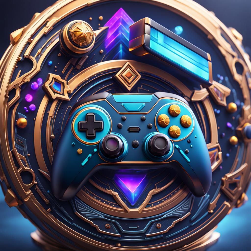 Joystick Icon: Detailed Matte Painting