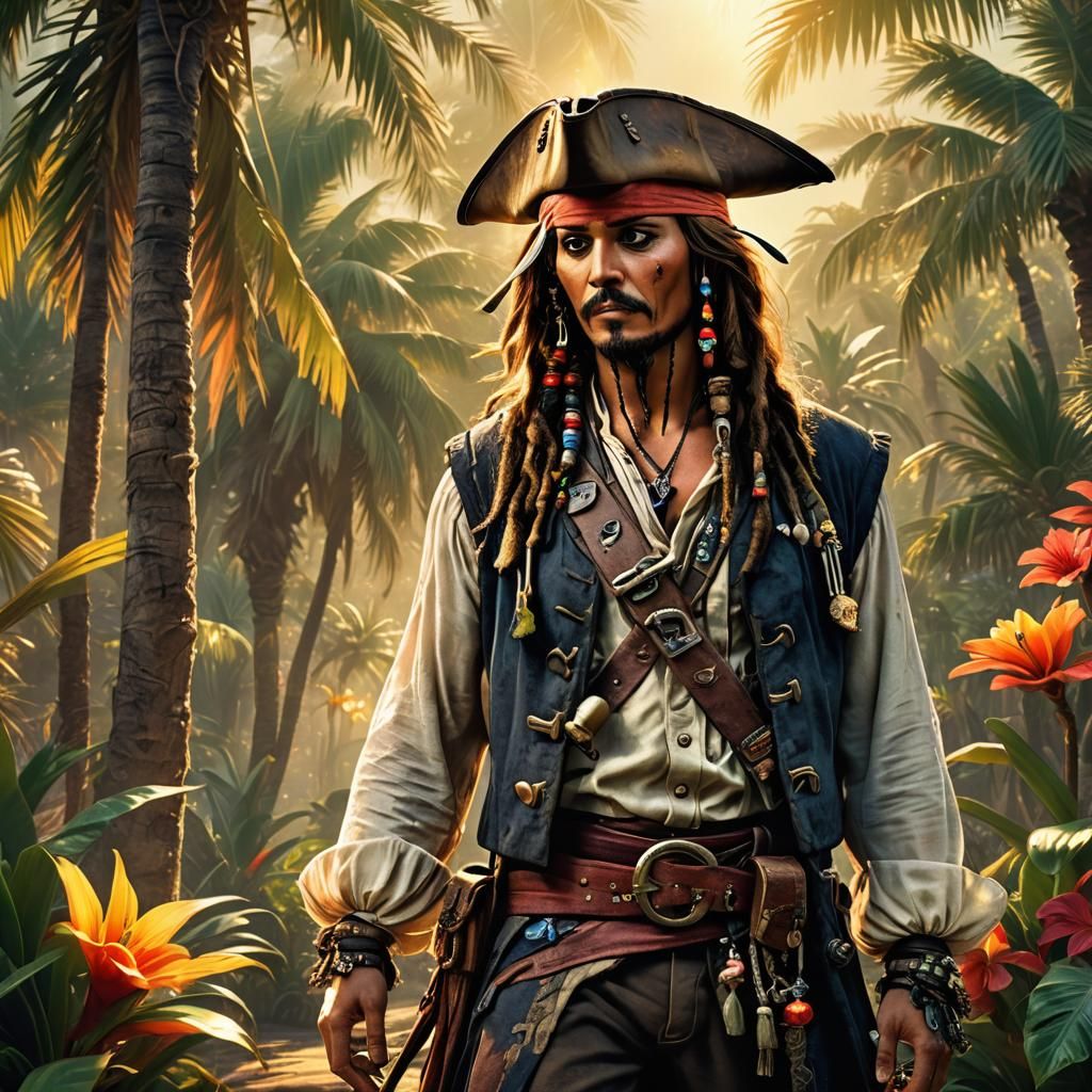 Captain Jack Sparrow in Pixar-Inspired 3D Art