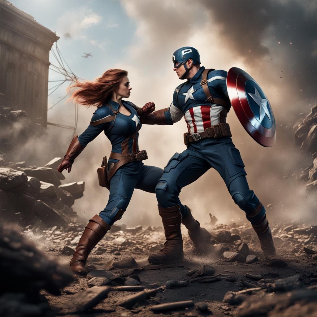 Captain America Gender Swap: Dynamic Fantasy Battle
