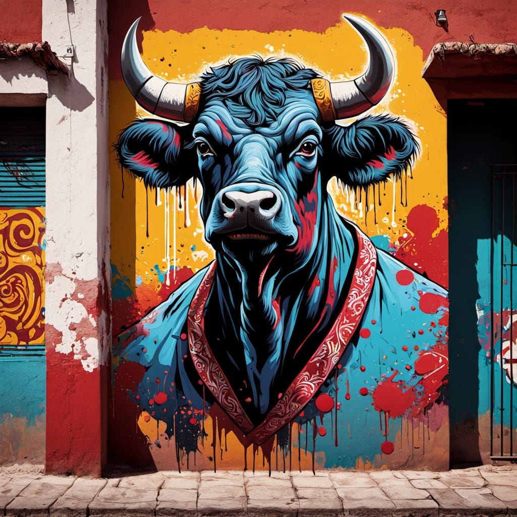 Surreal Street Art Scene Honors Torero Enrique Ponce