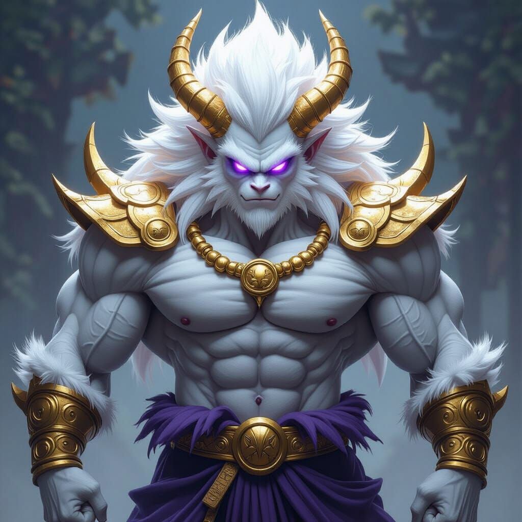 Divine Dragon Ball Fusion: White and Violet Ape-God Hybrid