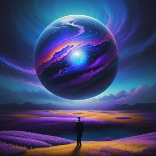 Dreamlike Figure in Surreal Oil Painting