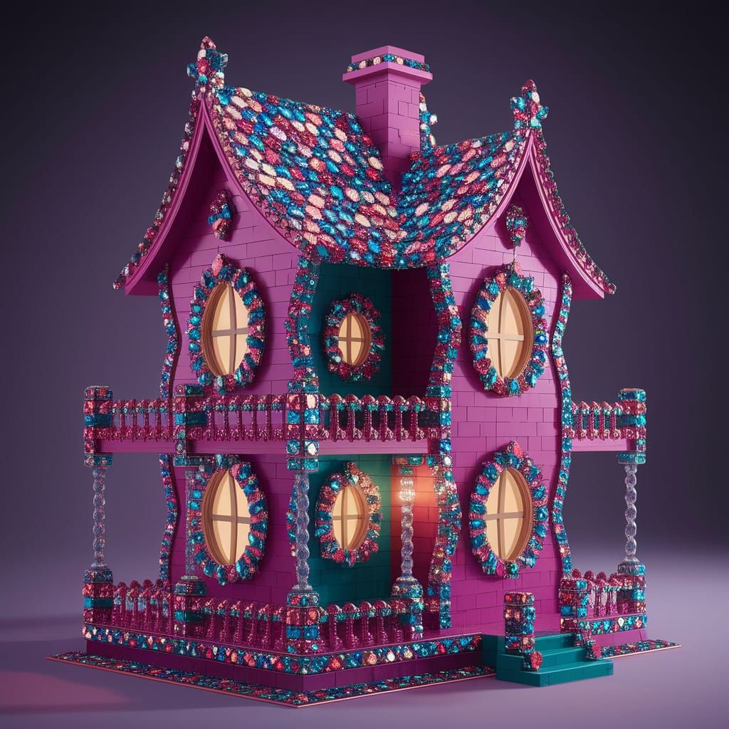 Gemstone House: Detailed Fantasy Concept Art