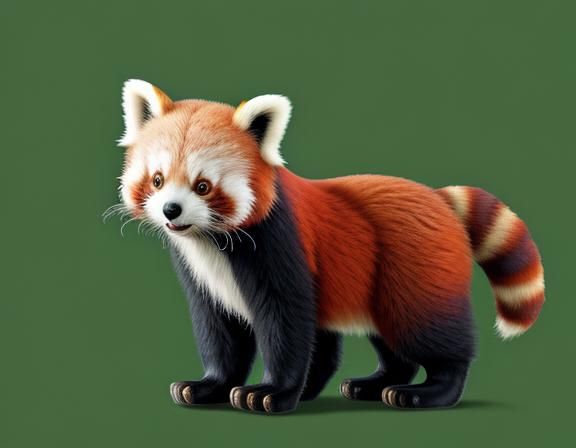 Red Panda on Transparent Background