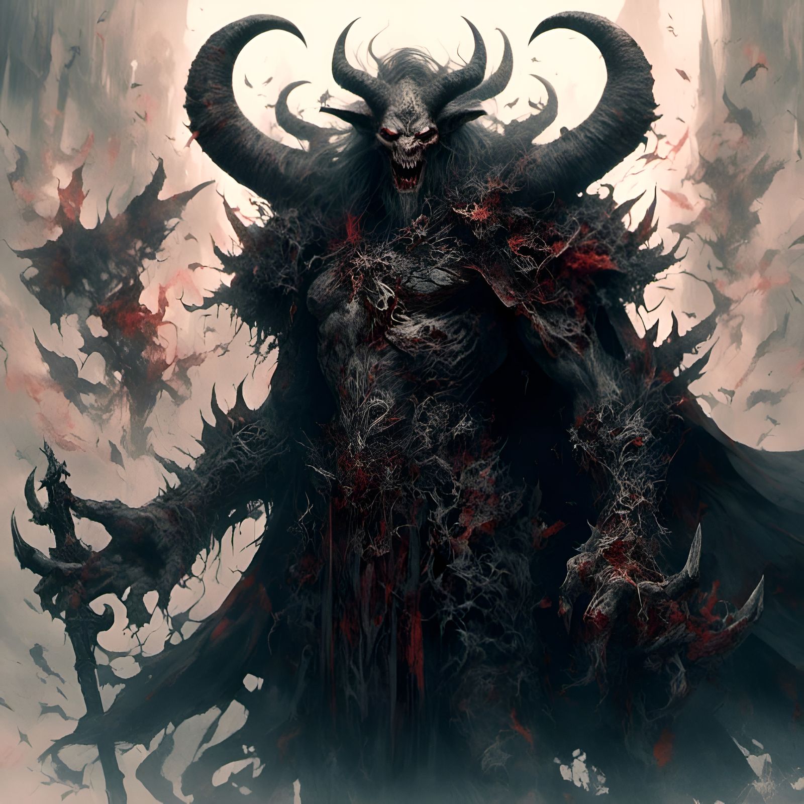 Warhammer Demon Lucifer in Dark Gothic Style