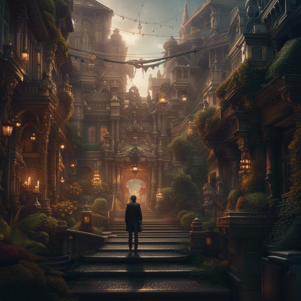 Dramatic Farewell Scene in Digital Matte Painting