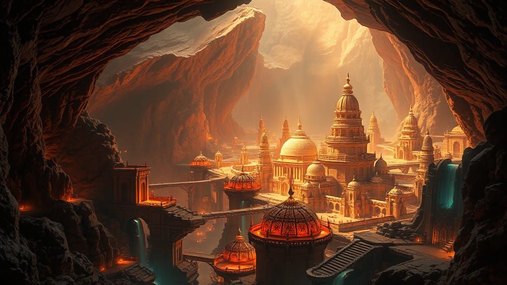 Ancient Underground City in a Colossal Cave