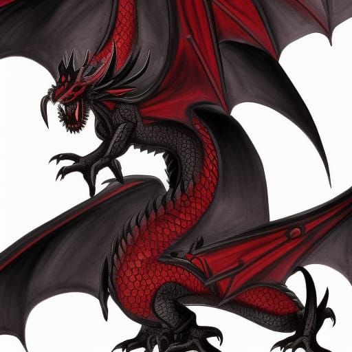 Black and Crimson Dragon