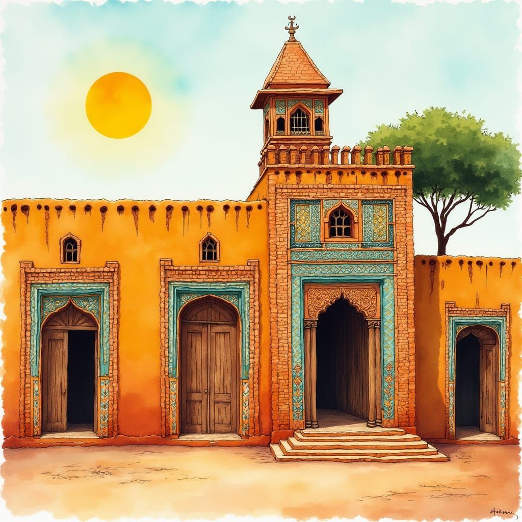 a mosque in Bani, Burkina Faso