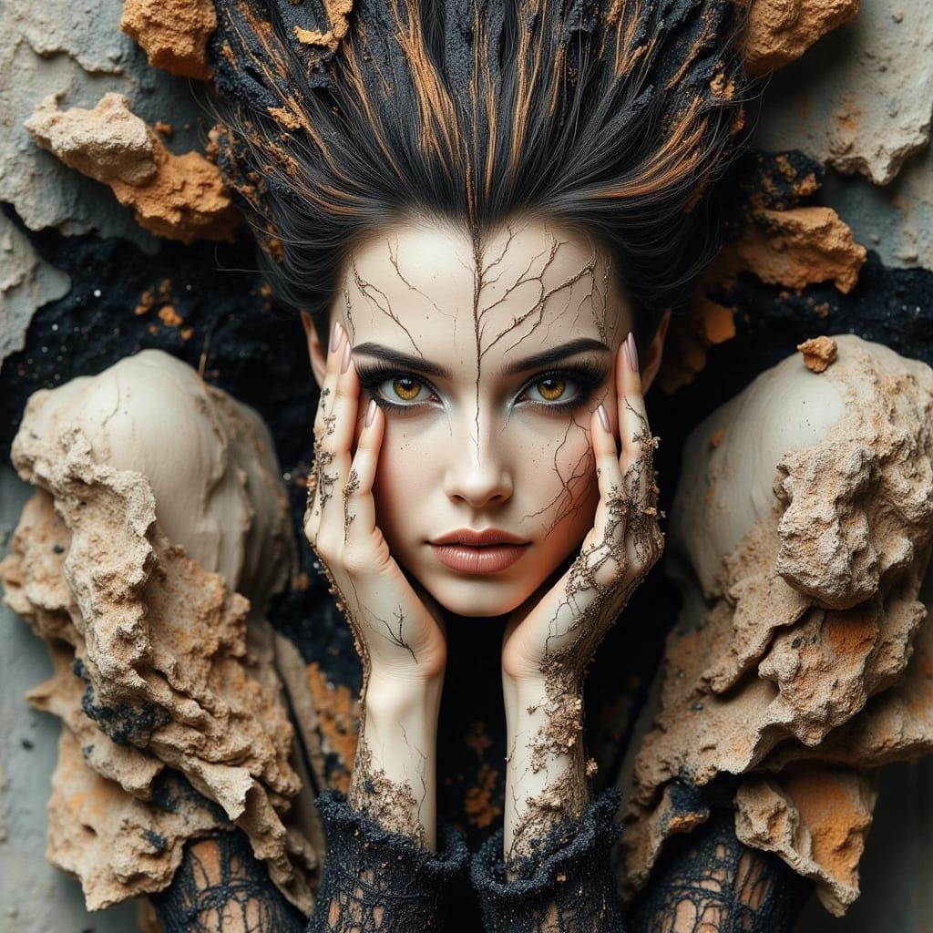 Dark Abstract Portraits of Divine Beauty