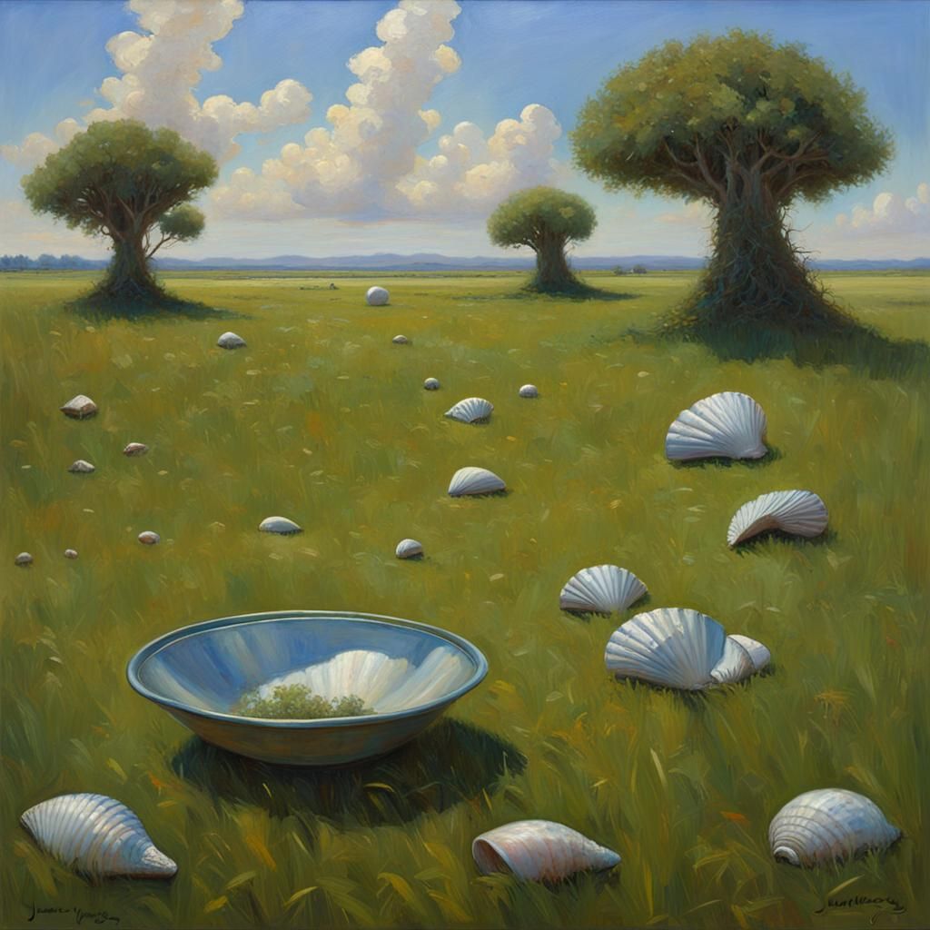 Meadows and Glass Bowls in Gurney Style