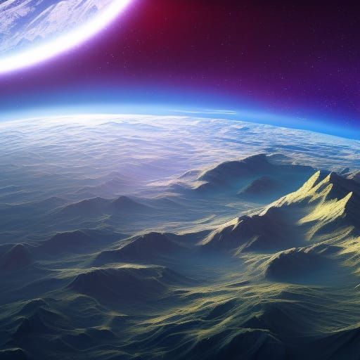 Earth from Space: Detailed Matte Painting