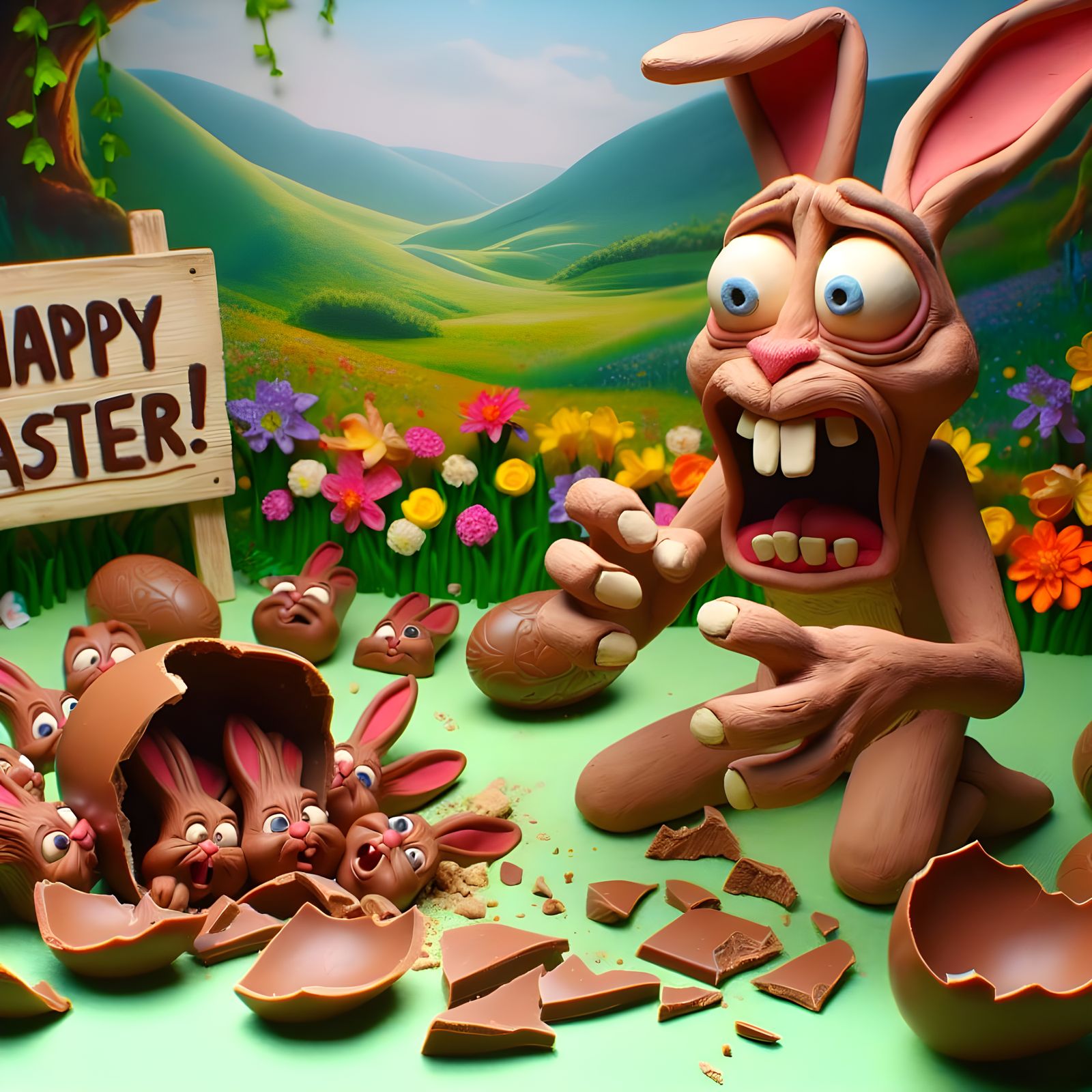 Claymation Easter Bunny's Frightful Spring Awakening