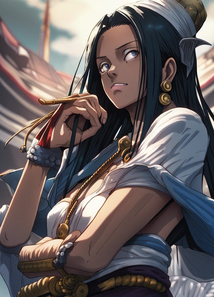 Hyperrealistic Boa Hancock Portrait from One Piece