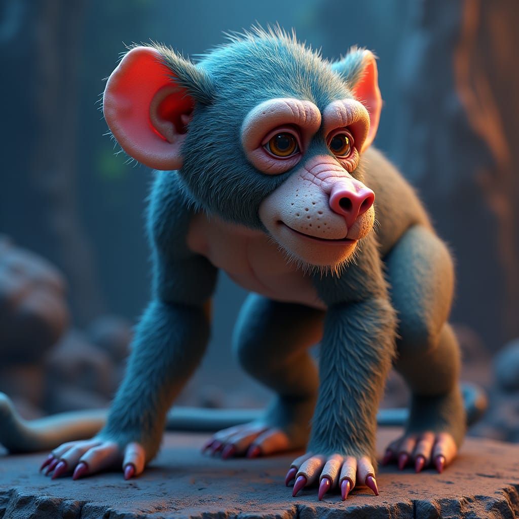 Fantastic Hybrid Creature in Detailed Matte Painting