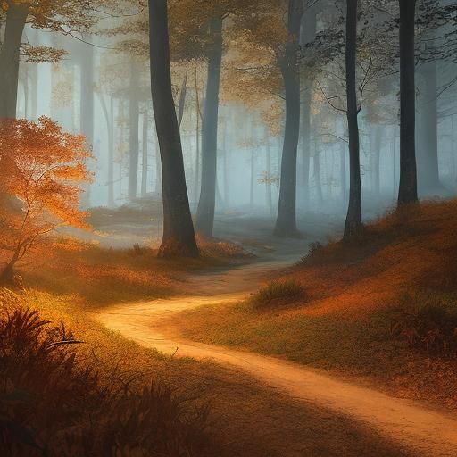 Autumnal Forest Walker: Fantasy Concept Art