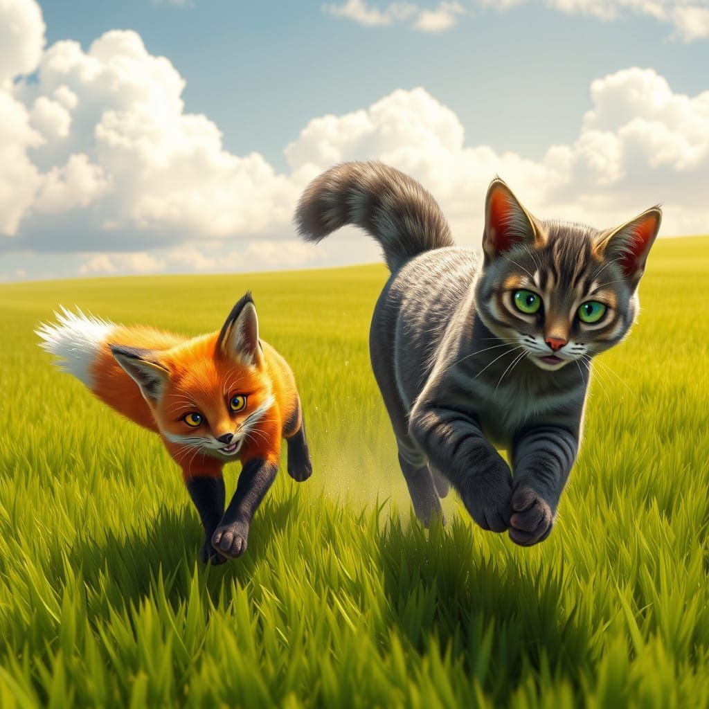 Fantastical Field Adventure in Vibrant Colors