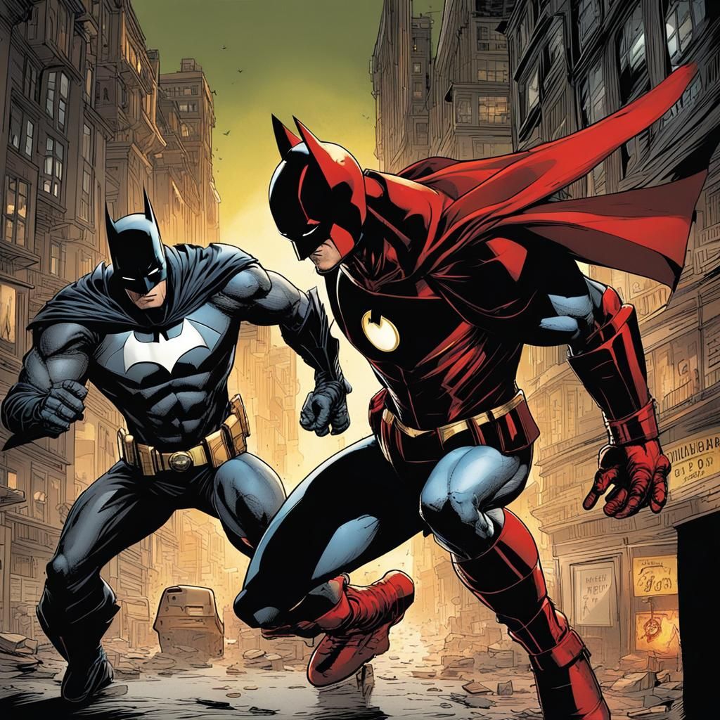 Batman vs Iron Man in Gotham City