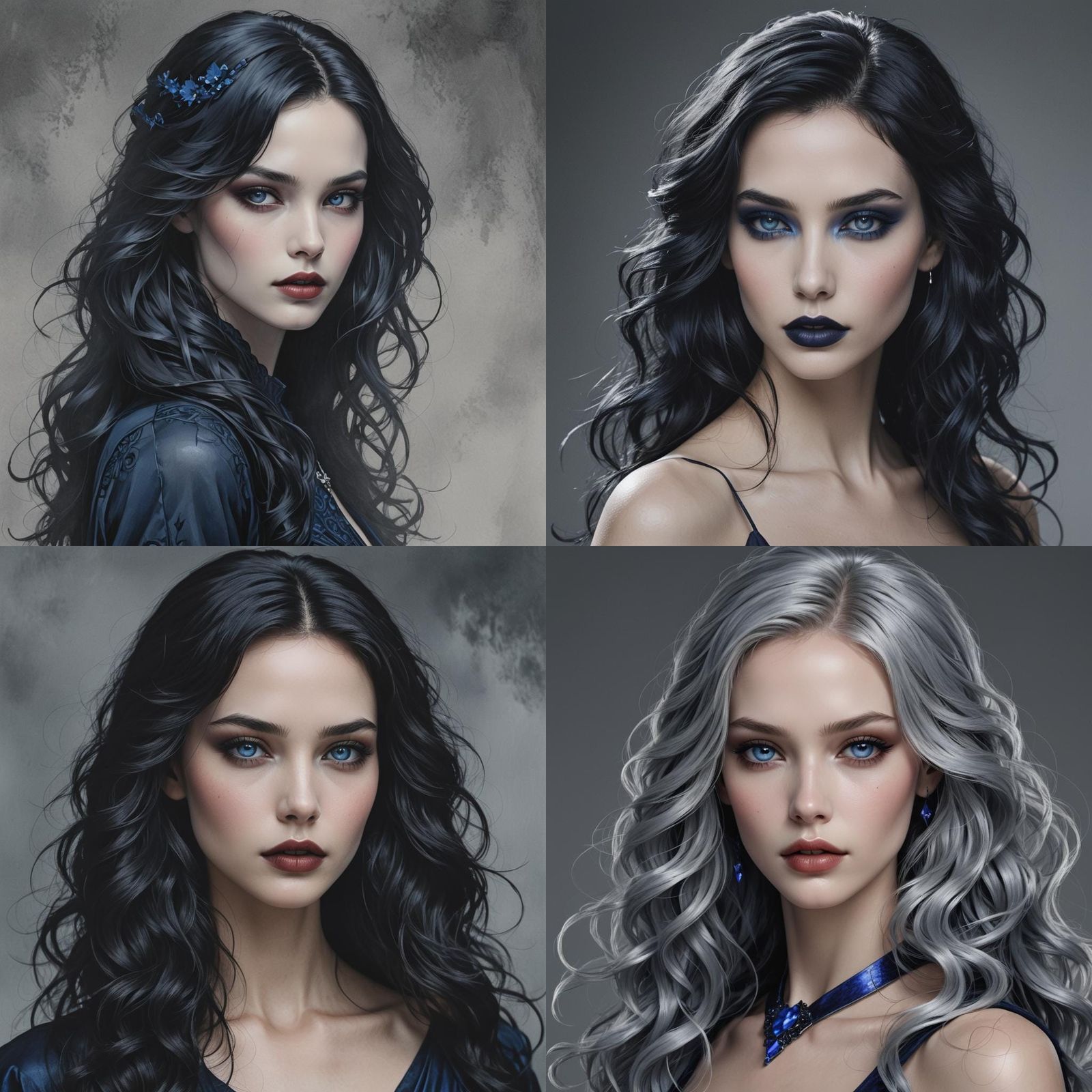 Striking Portrait in Art Nouveau Style