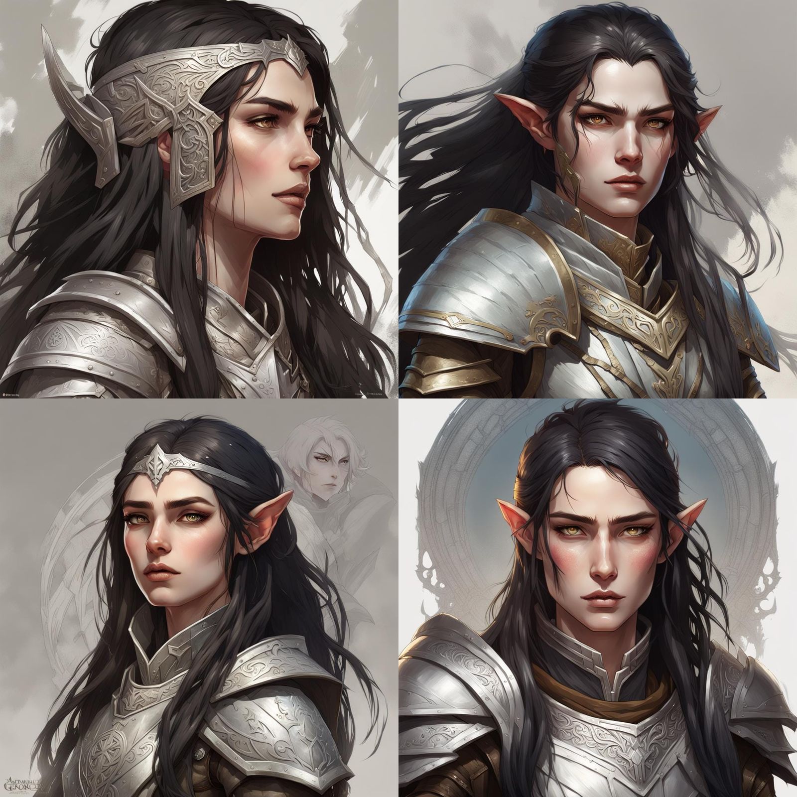Half-Elf Adventurer Portrait in Detailed Digital Art