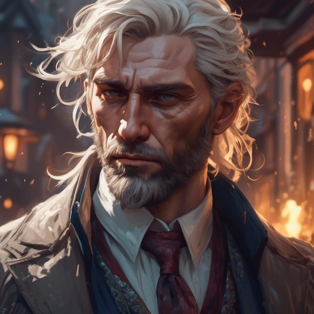 Devious Wealthy Man in Appalachia: Digital Portrait