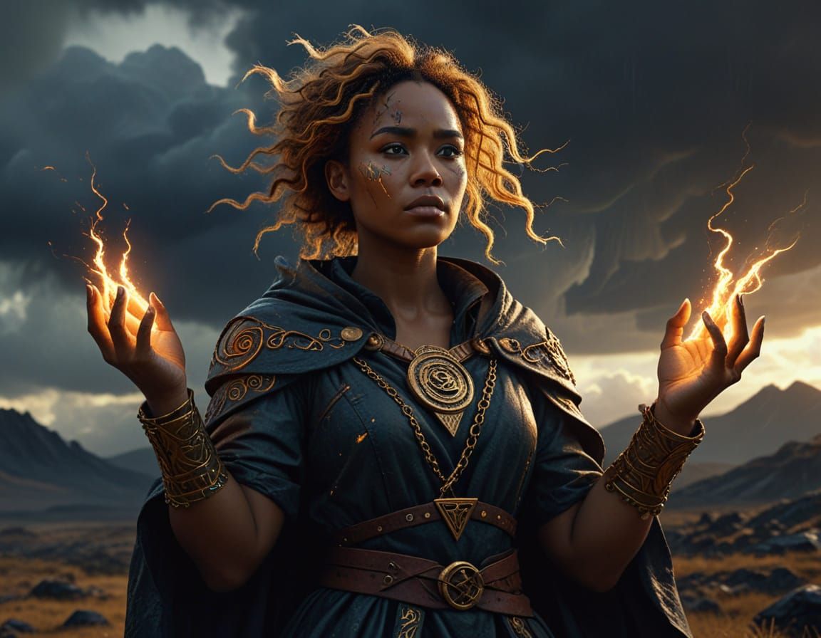 Oracle Rachel True in Apocalyptic Landscape