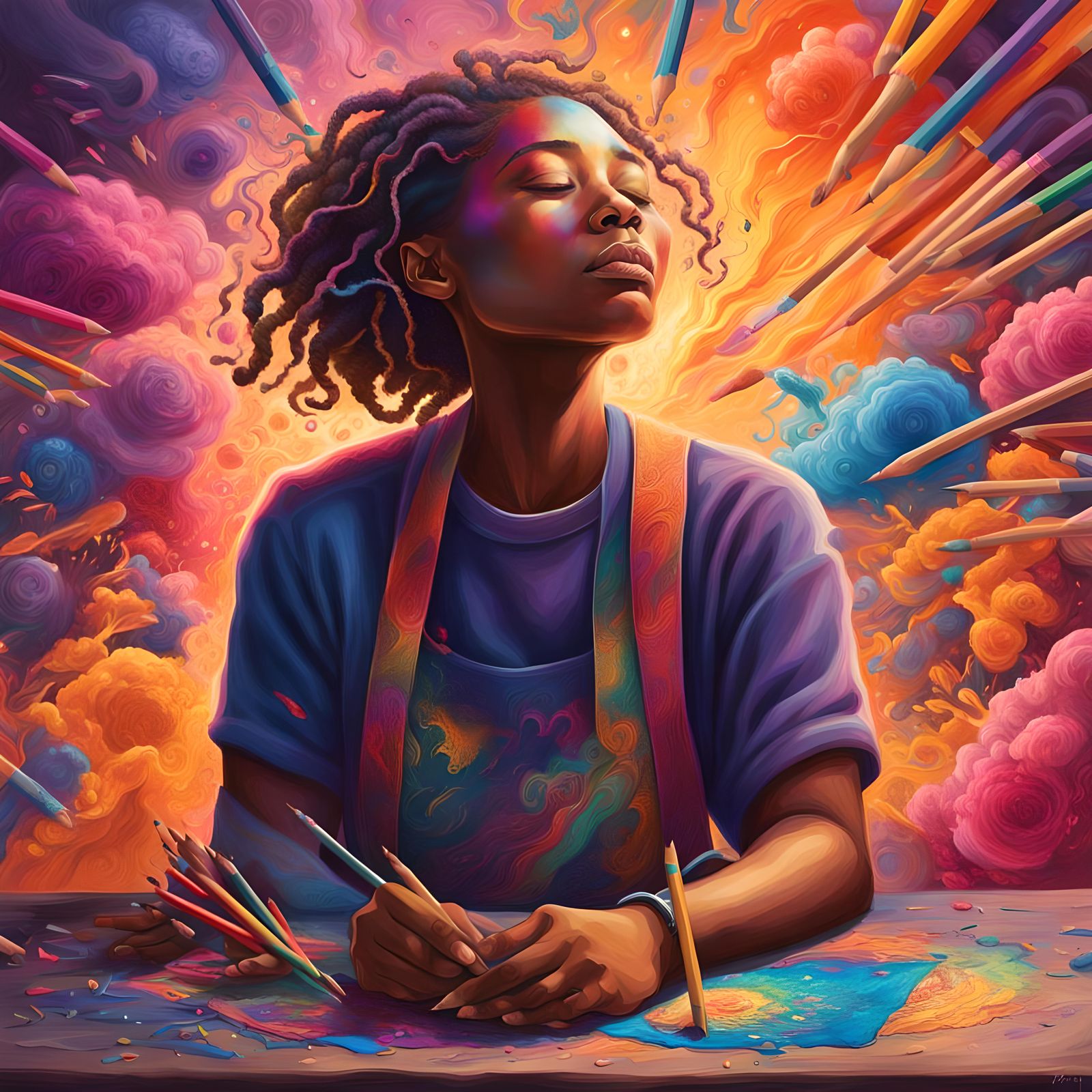 Mind Drawing: Hyperrealistic Concept Art with Color