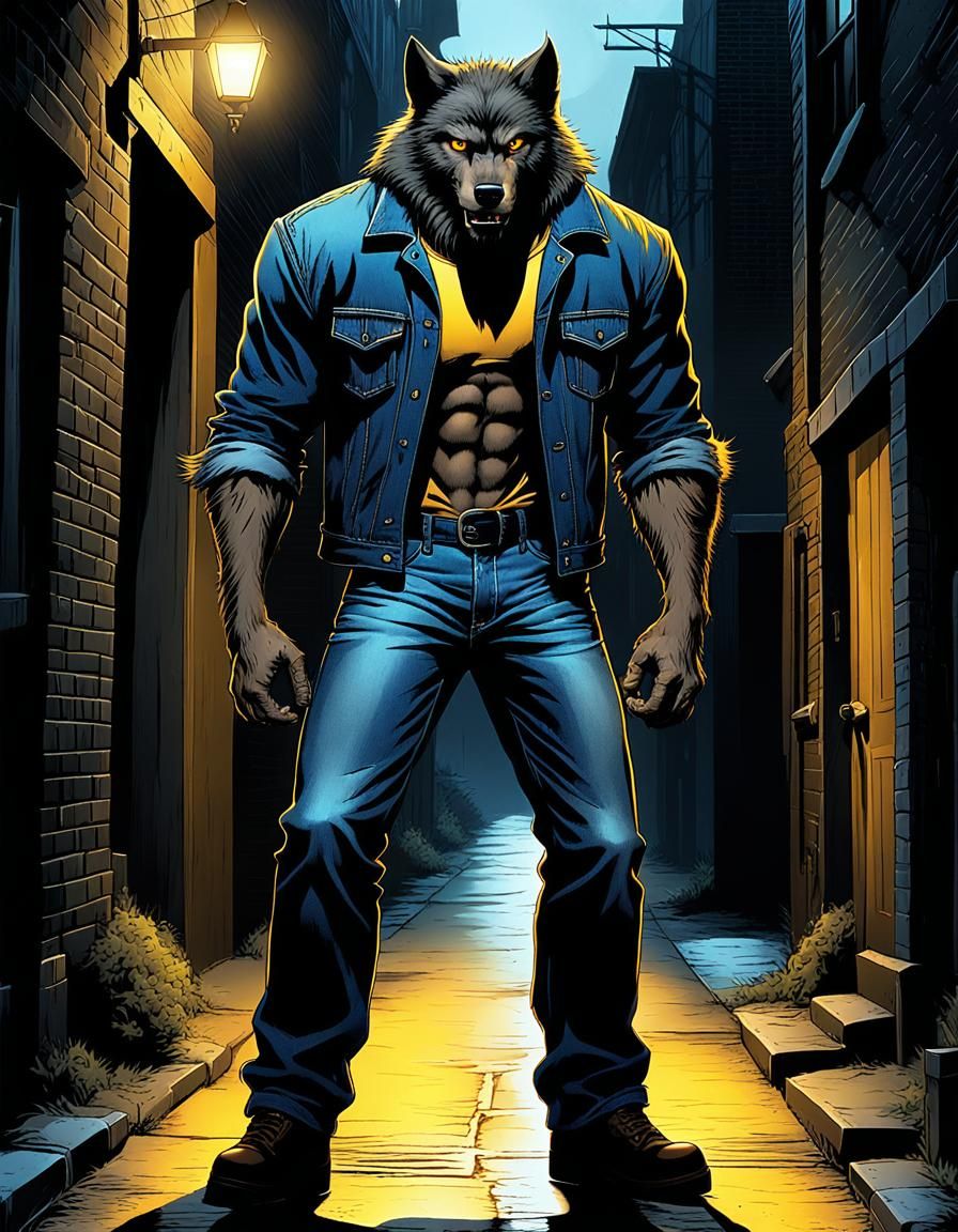 Werewolf in Blue Jeans: Comic Book Illustration