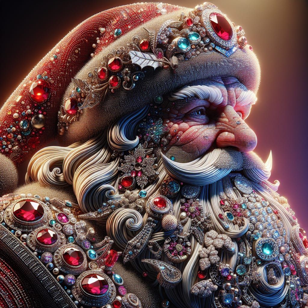 Santa Claus in Diamond and Ruby Sleigh: Concept Art