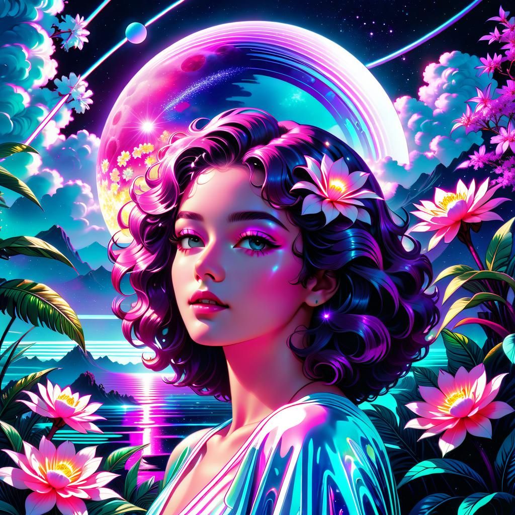Vaporwave Aesthetic Portrait