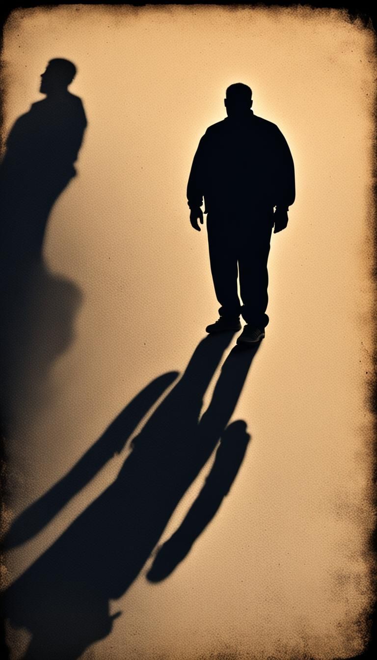 Weight Loss Journey: Before and After Silhouettes