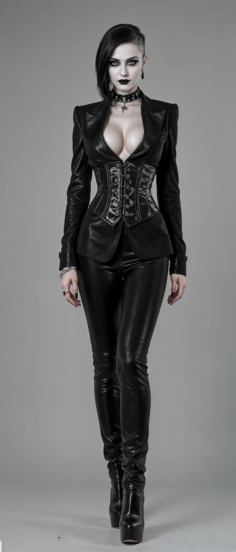 Goth Executive Woman in Business Attire