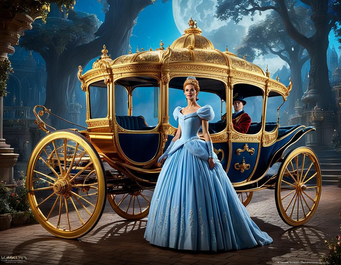 Cinderella's Golden Coach: A Matte Painting Fantasy