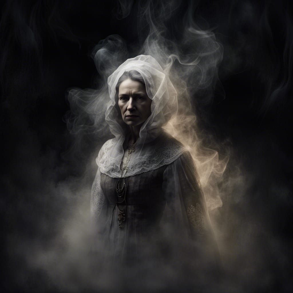 Ethereal Woman Portrait in Rembrandt Style