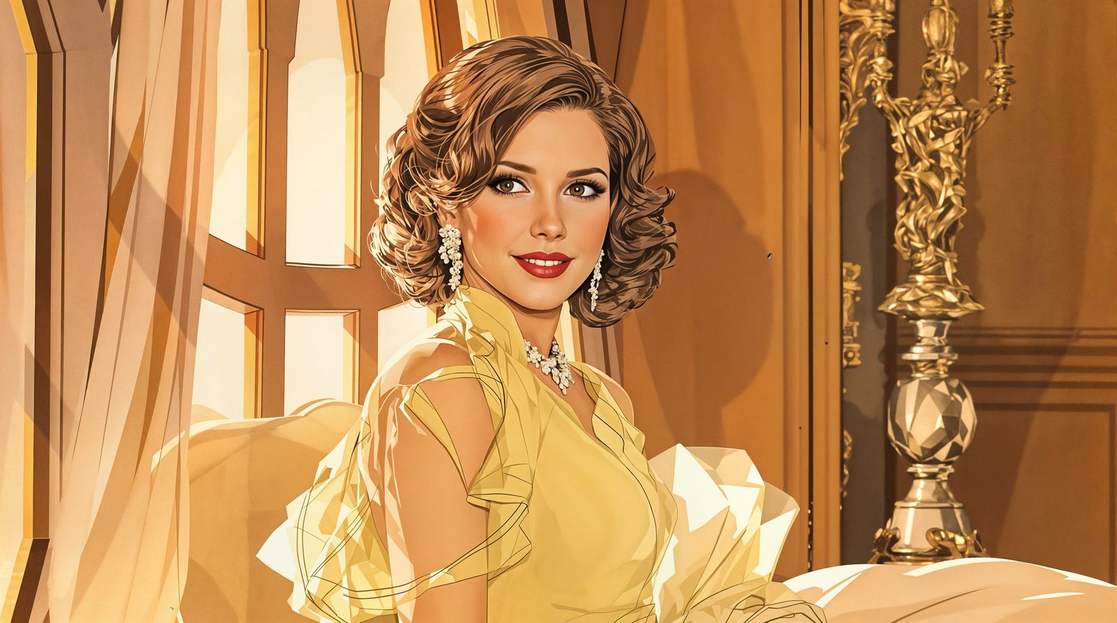 Young Carrie Fisher in Terry Moore's Artistic Style