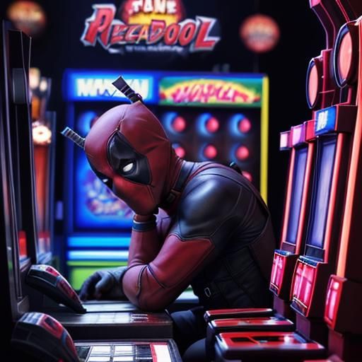 Deadpool Gambling at the Casino