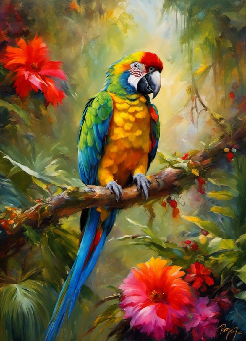Portrait of a parrot