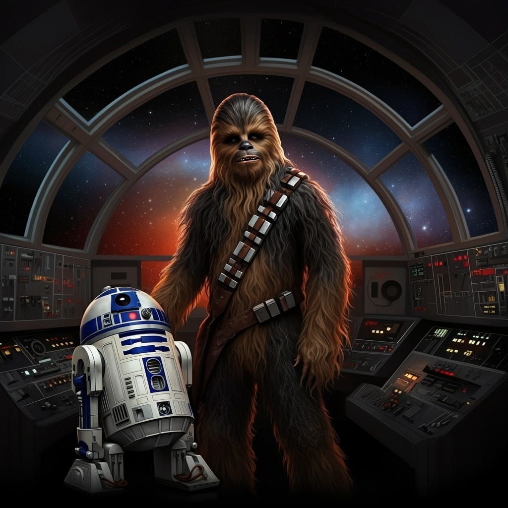 Chewbacca and R2D2