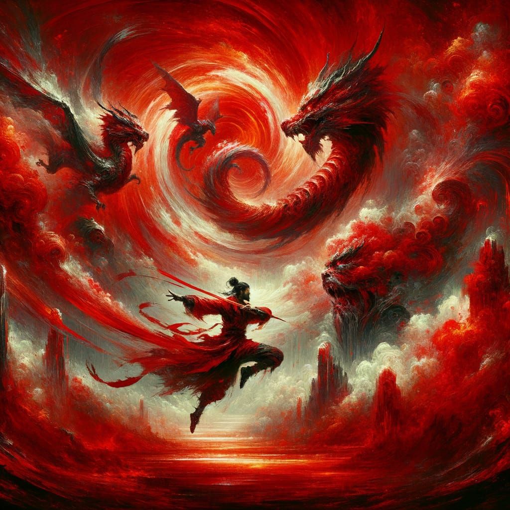 Crimson Tempest: Fantasy Storm with Dragons and Warriors